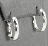 Macy's Sterling Silver Clutchless Medium Hoop Earrings