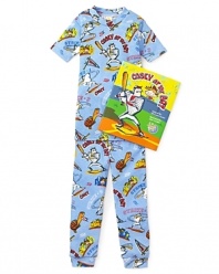 After a day of running around and a before-bed bath, he'll snuggle with you on the couch in these printed pajamas and read the classic book Casey at the Bat.
