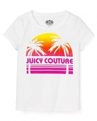 This sunny crewneck tee from Juicy Couture boasts retro-inspired block lettering and palm-tree accents on the front, for all her endless summer dreaming.