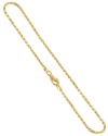 14 KT Gold over Sterling Silver 1.5mm Rope Chain 14, 16, 18, 20, 22, 24, 30 Inch Necklace