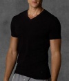 Polo Ralph Lauren Slim Fit Cotton V-Neck T-Shirt 2-Pack, M, Polo Black