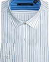 Sean John Regular Fit Fashion Stripe Dress Shirt (17.5 Neck 34/35, White)
