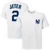 Derek Jeter White Majestic Name and Number New York Yankees T-Shirt