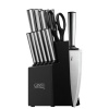 Ginsu 05253 Koden Series Serrated Stainless Steel Ever Sharp 14-Piece Block Cutlery Set, Black