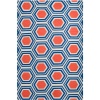 Surya Fallon FAL-1035 Jill Rosenwald Honeycomb Flat Weave Hand Made Area Rug, 2-Feet by 3-Feet, Royal Blue