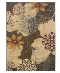 A flourish of florals and classic medallions are layered for gorgeous dimension in this stunning area rug from Sphinx. Woven of durable, long nylon fibers that also offer a soft hand, it serves to enliven any space with a rich, luxurious color palette.