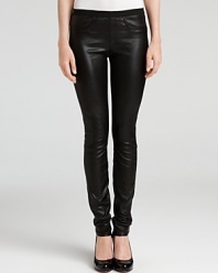 Helmut Lang offers a perfect way to upgrade your look, with a cool alternative to denim that's cocktail party worthy. Pair these leather skinnies with simple pumps and a fitted top for fully inspired minimalist style.