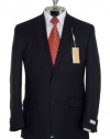 Michael Kors Mens Navy Blue Wool 2-Button Suit 39 R 39R Euro 49 Pants 32W