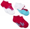 Puma Socks - United Legwear Girls 2-6x 3-Pack Runner Socks, Bright/Pink, 5-6.5