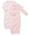 Carters 2-pk. Flower Collection Sleeper Gown Set CORAL One Sz