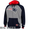 NFL New England Patriots Intimidating IV Big Sizes Full Zip Hoodie - Charcoal