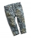 GUESS baby girl leopard-print jeans (12-24m), GREY (24M)