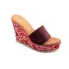 Lisa For Donald J Pliner Kalee Open Toe Wedge Sandals Shoes Pink Womens