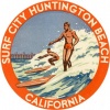 Surf City (Personalized) 18x18 Round Wood Sign Wall Decor Art