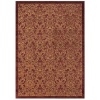 Couristan 1225/0110 PAVE Petite Damask 45-Inch by 62-Inch Chenille Area Rug, Garnet/Gold