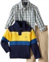Nautica Baby-Boys Infant 1/4 Zip Sweater Set, Peacoat, 24 Months