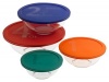 Pyrex #1086053 Smart Essentials 8-Piece Mixing Bowl Set W/Colored Lids