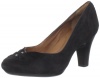 Clarks Women's Artisan Society Ball Pump,Black Suede,9.5 M US