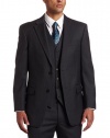 Tommy Hilfiger Mens 2 Button Side Vent Trim Fit 100% Wool Suit Separate Coat,  Grey Slim Stripe, 38 S