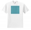 PS Creations - Thick Aqua Stripes Modern Art - T-Shirts - White Infant Lap-Shoulder Tee (18M)