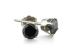 1ct tw. Black Diamond Stud Earrings set in White Gold