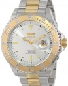 Invicta Men's 15285 Pro Diver Silver Dial Two Tone Stainless Steel Watch