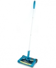 Your old-fashioned broom just got an upgrade. Bissell's handy sweeper is perfect for quick pick ups, it uses a powerful motorized brushroll to lift pet hair, dirt and other dry spills from carpets and floors, cleaning in places larger vacuums could never reach. One-year limited warranty. Model 2880.