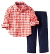 Carter's Baby Boys' 2 Piece Pants Set (Baby) - Orange - 9 Months