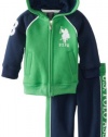 U.S. Polo Assn. Baby-Boys Infant Full Zip Fleece Hoodie and Pant Set