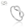 Sterling Silver Infinity Figure 8 Ring. Available in sizes 4 - 4.5 - 5 - 5.5 - 6 - 6.5 - 7 - 7.5 - 8 - 8.5 - 9 - 9.5 - 10