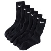 Nike Boy's Performance Cotton Crew Socks 6 Pair -Made in USA (Large Fits Shoe Size: 5Y-7T Sock Size 9-11, Black)