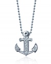 Alex Woo Little Seasons Diamond and 14kt White Gold Anchor Pendant Necklace