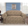 Sure Fit Scroll 1-Piece Loveseat Slipcover, Brown
