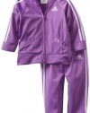 adidas Baby-girls Infant Basic Tricot Set, Purple, 18 Months