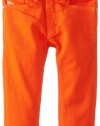 Diesel Baby-Boys Shioner B Colored Stretch Gabardine 5 Pocket Slim Fit Jean, Orange, 9 Months