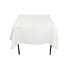 LinenTablecloth 70-Inch Square Polyester Tablecloth White