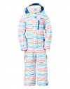 Roxy Cold Spell One-Piece Snow Suit - Little Girls' Washed Stripe, 4/5