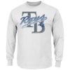 MLB Tampa Bay Rays Men's Basic Long Sleeve T-Shirt, White, X-Large