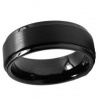 CleverEve Tungsten Carbide Ring 8 mm Black Plated Highly Scratch Resistant Center 8mm Comfort Fit Tungsten Wedding Band (From Size 6 to 13) (10.5)