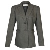 Tahari ASL 2-Button Blazer and Pant Suit (Grey, Size 14)