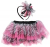My Princess Academy / Tiered Skirt and Headband Set, Zebra Stripe