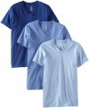 Calvin Klein Men's 3-Pack Classic V-Neck T-Shirt,Blue Depths, Small