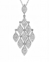 Sterling Silver Crystal Chandelier Pendant Necklace with Swarovski Elements