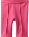 Hartstrings Baby-Girls Infant Knit Ponted Seamed Pant, Fuchsia Bouquet, 6-9 Months