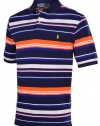 Polo Ralph Lauren Men's Striped Big & Tall Mesh Shirt-Navy
