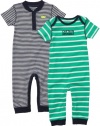 Carter's 2-Pack Coverall - Navy/Green-3 Months