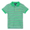 Ralph Lauren Boys 2-7 Striped Short Sleeve Polo Shirt 3T Black, Blue, Green & White