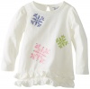 Hartstrings Baby-Girls Infant Long Sleeve Jersey Snowflake Tunic, Marshmallow, 24 Months