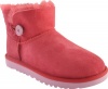 UGG Australia Children's Mini Bailey Button XL Fleece Lined Boots,Crimson,5 Child US