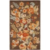 Safavieh Blossom Collection BLM915A Handmade Brown and Multi Hand Spun Wool Area Rug, 5-Feet by 8-Feet